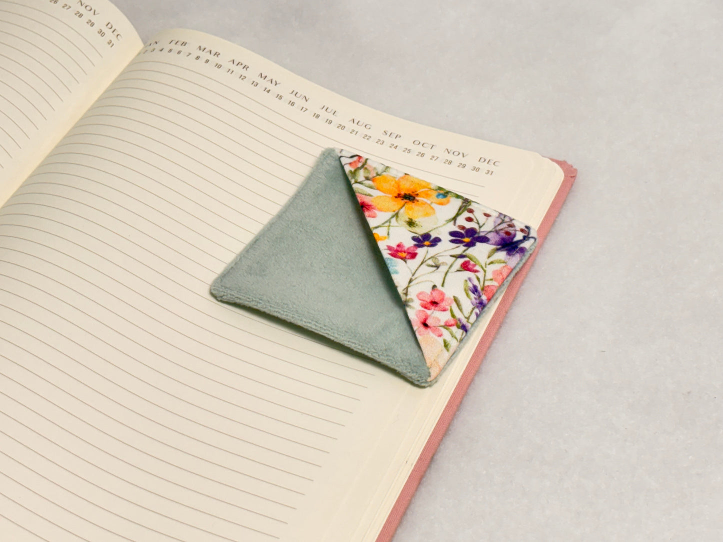 Set Of Three Velvet Corner Bookmark