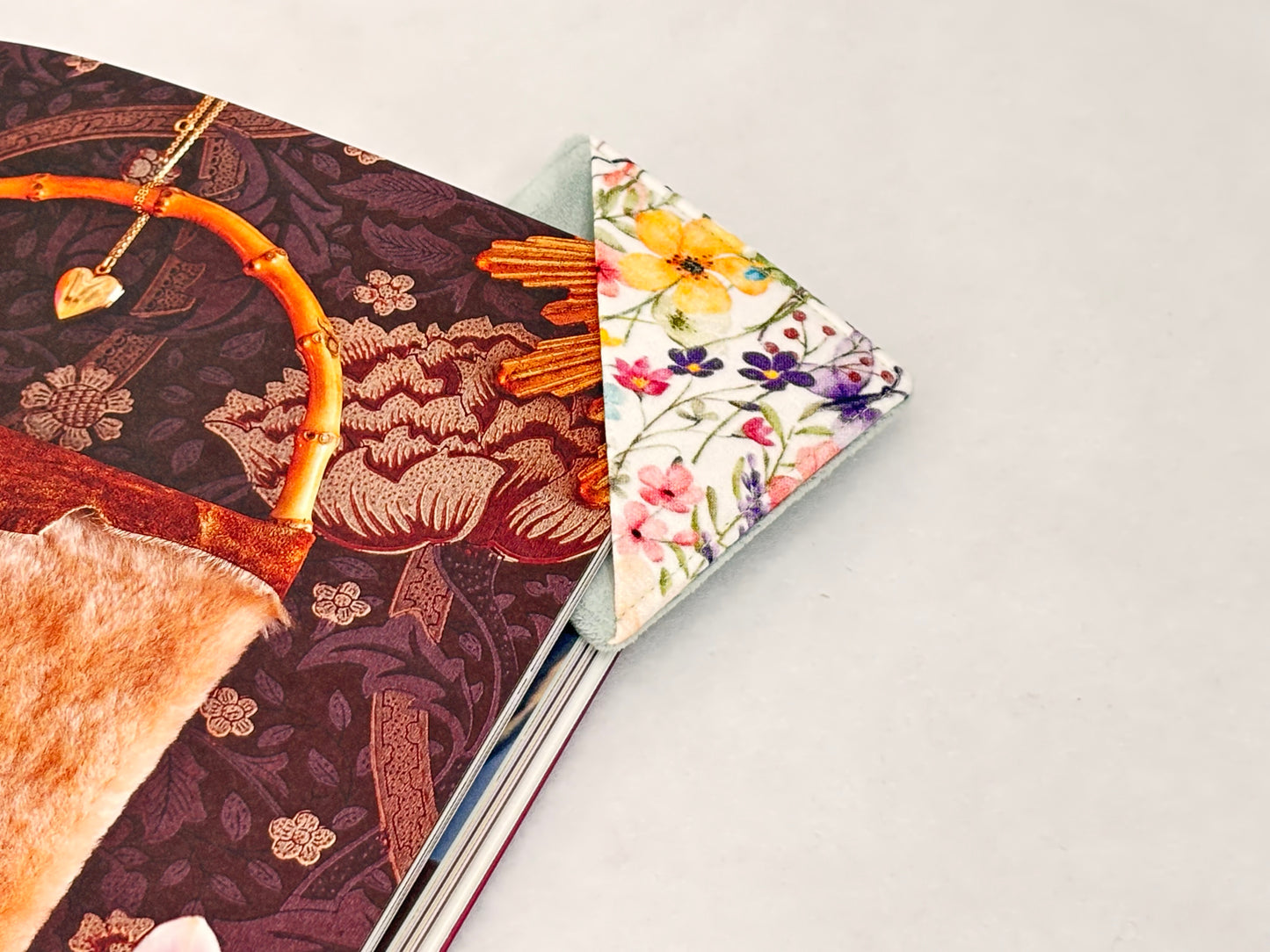 Set Of Three Velvet Corner Bookmark