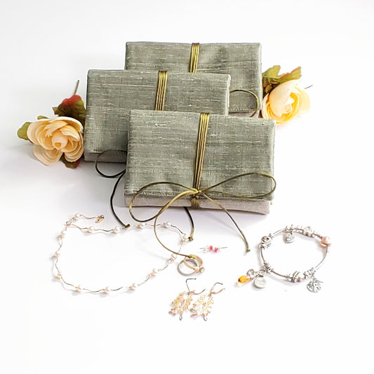 Sage Travel Jewelry Organizer Set of Three Sage Unique Bridesmaid Gift
