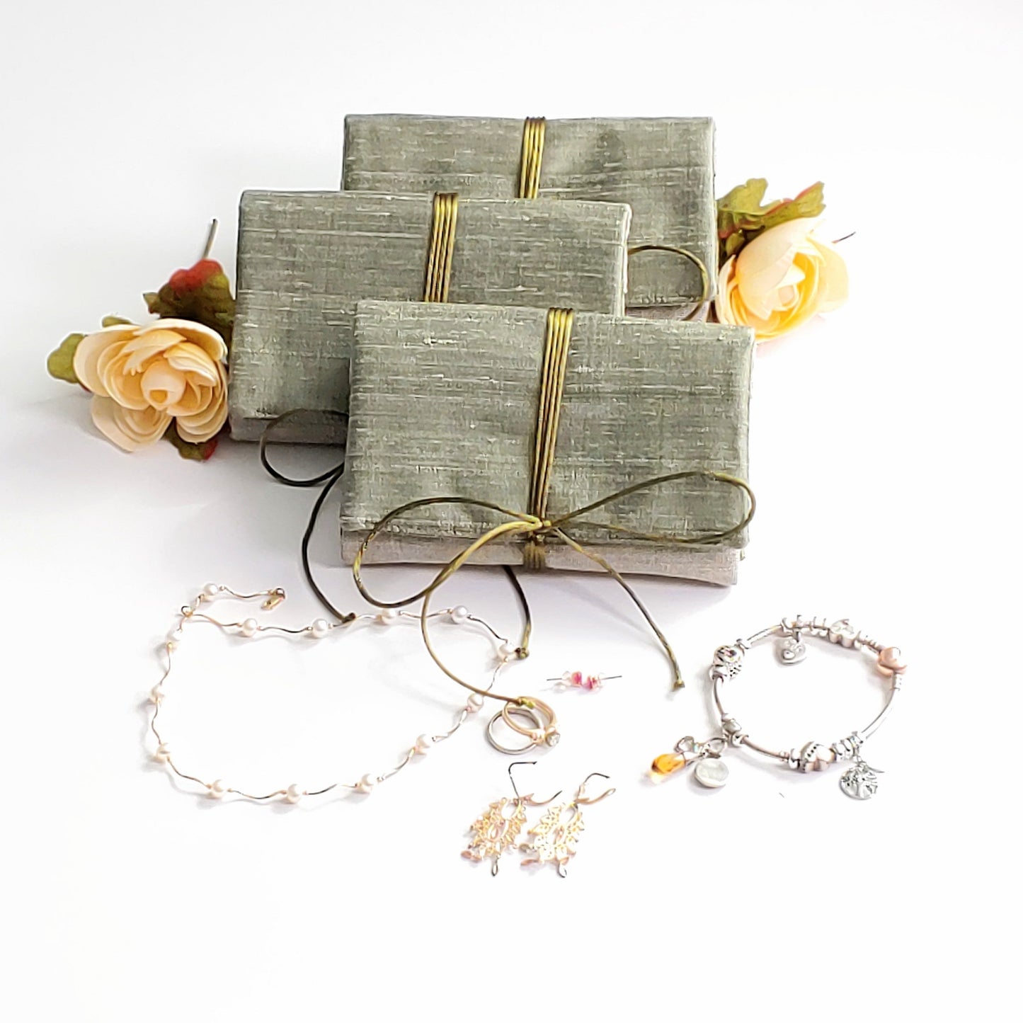 Sage Travel Jewelry Organizer Set of Three Sage Unique Bridesmaid Gift