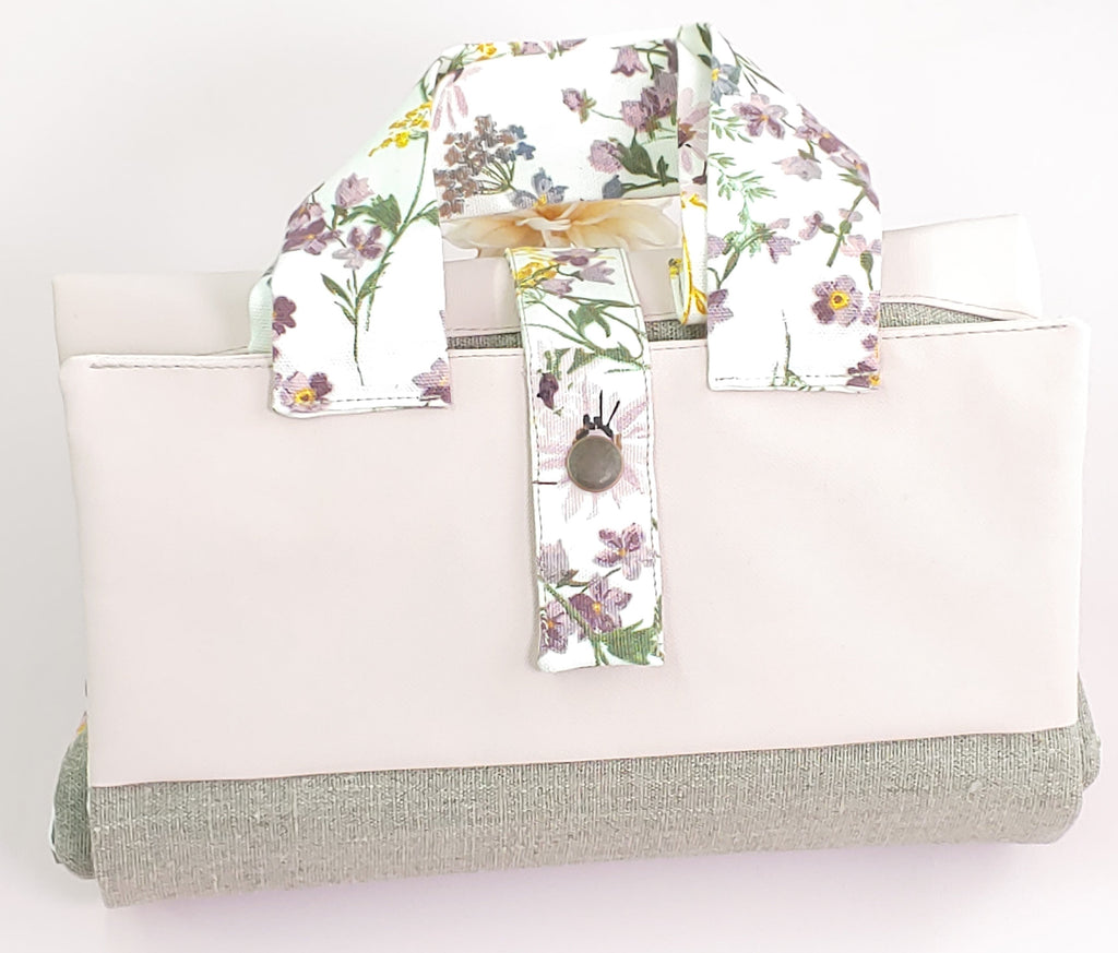 Green & Mauve Floral Hanging Toiletry Bag Large Toiletry bag