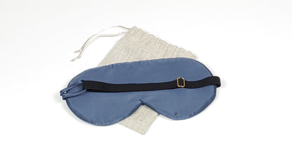 Silk Sleep Mask Steel Blue